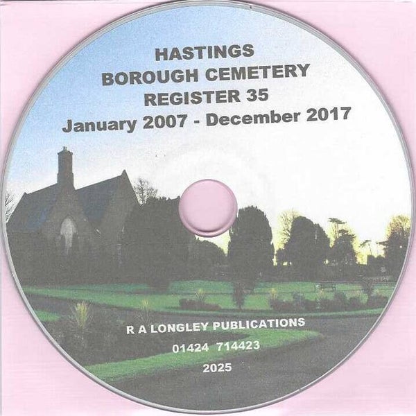 Hastings Cemetery Burial Register 35 [Jan 2007 - Dec 2017]
