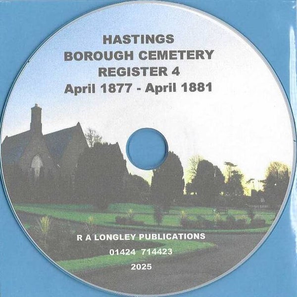 Hastings Cemetery Burial Register 4 [April 1877 - April 1881 Index]