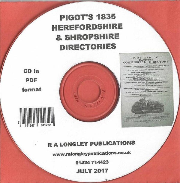 Herefordshire & Shropshire 1835 County Directories [Pigot's]