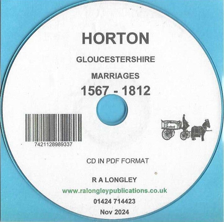 Horton Marriage Records 1567 – 1812
