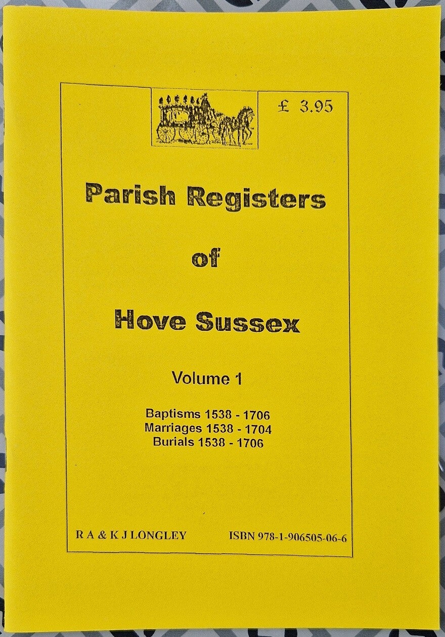 Hove Parish Registers 1538 - 1706