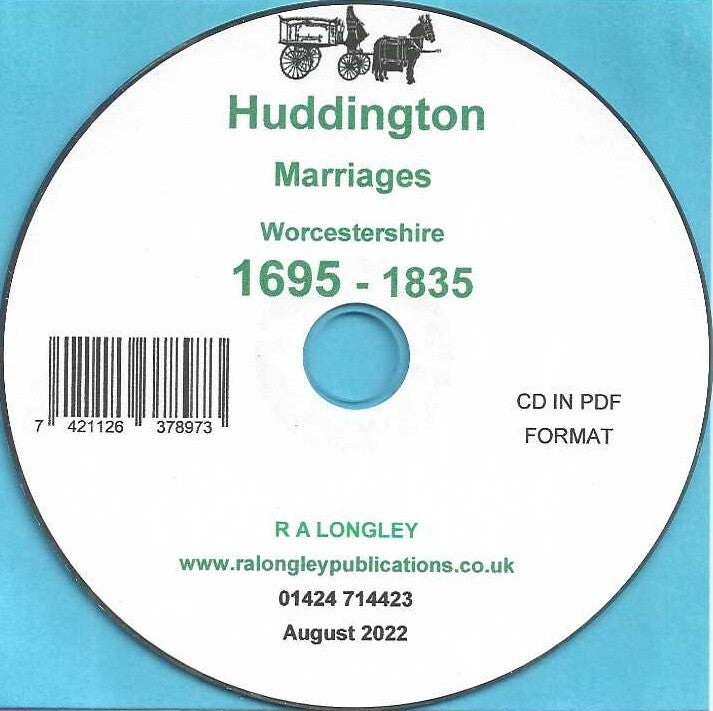 Huddington Marriages 1695 - 1835