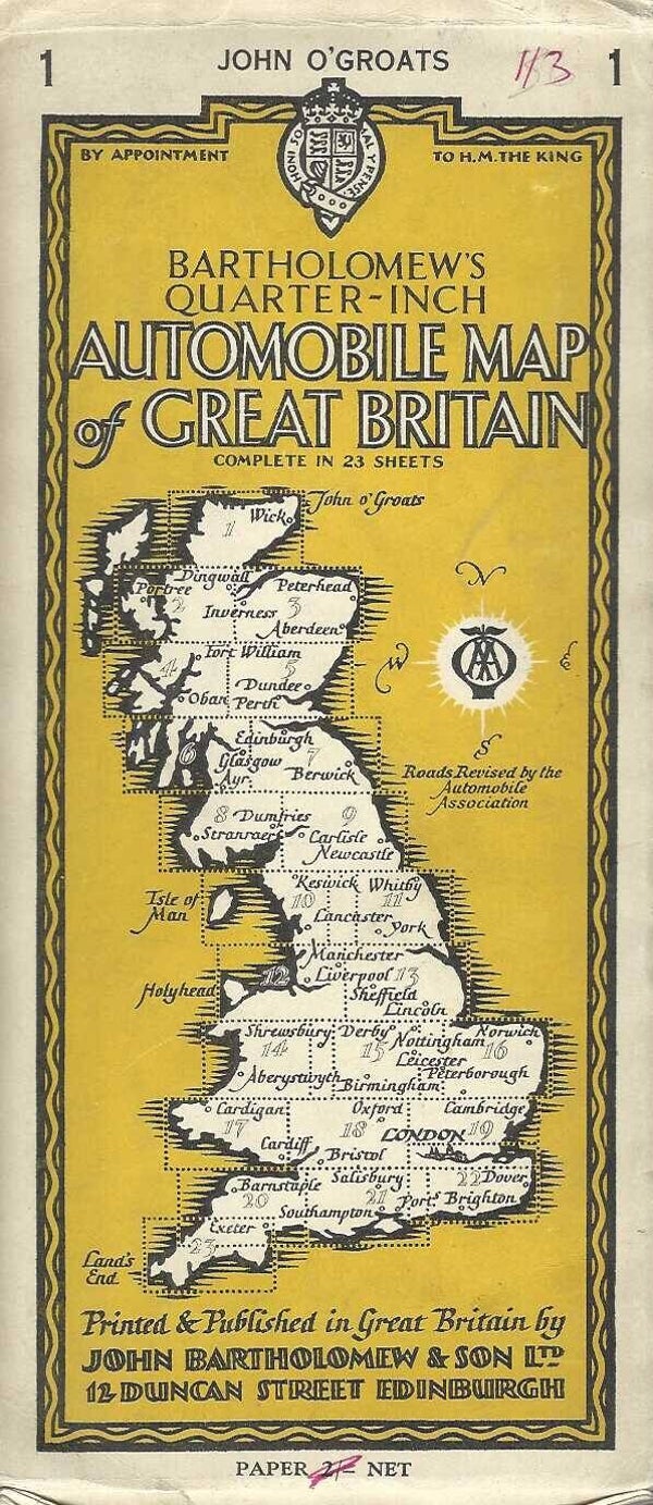 John O'Groats [O/S No. 1] Automobile Map