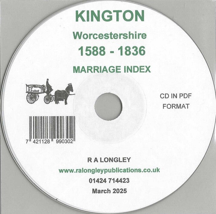 Kington Marriages 1588 - 1836