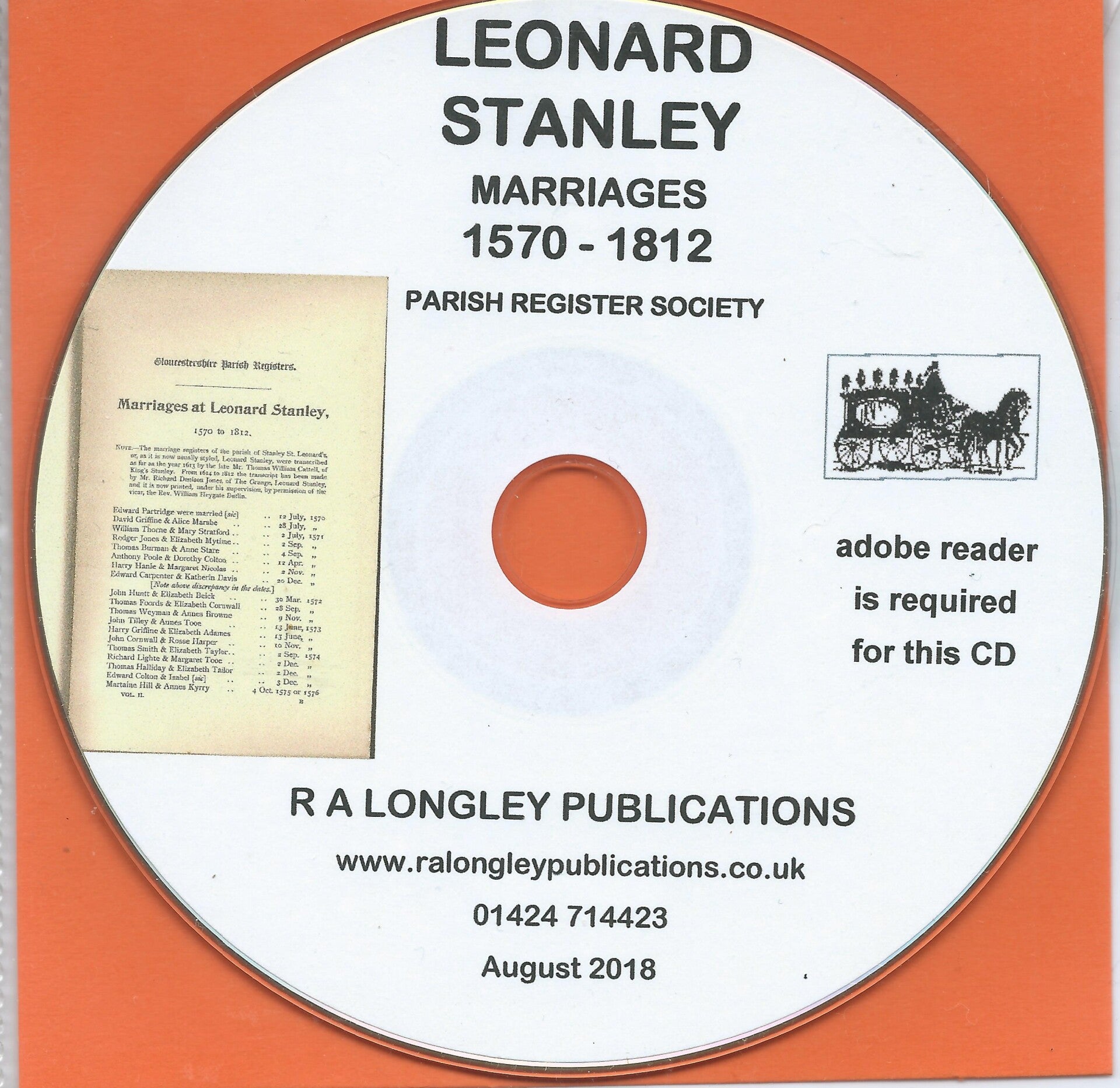 Leonard Stanley Marriage Records 1570 – 1812