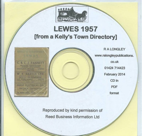 Lewes, Seaford & Newhaven 1957 Directory [Kelly's]