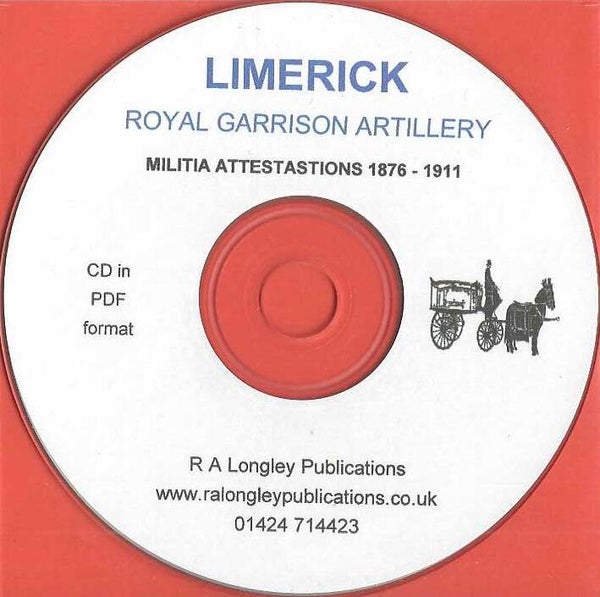 Limerick Royal Garrison Artillery Index 1876 - 1911