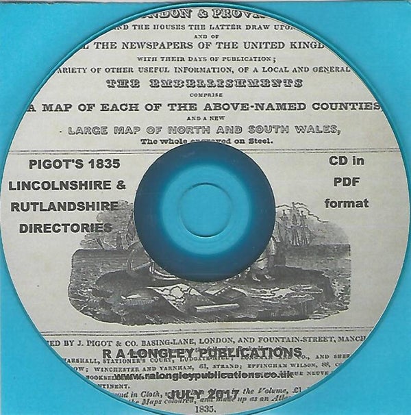 Lincolnshire & Rutlandshire 1835 County Directories [Pigot’s]
