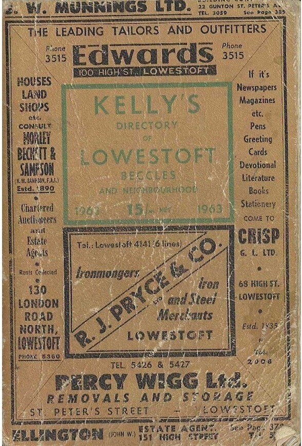 Lowerstoft 1963 Directory [Kelly's]