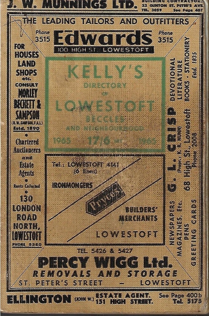 Lowerstoft 1965 Directory [Kelly's]