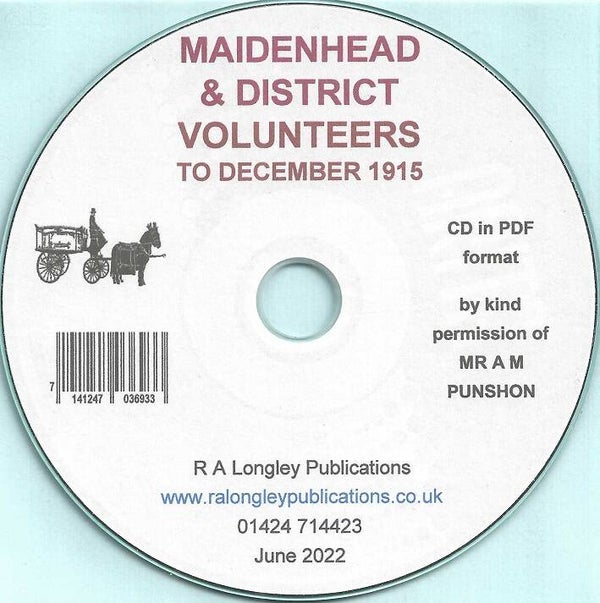 Maidenhead and District Volunteers December 1915.