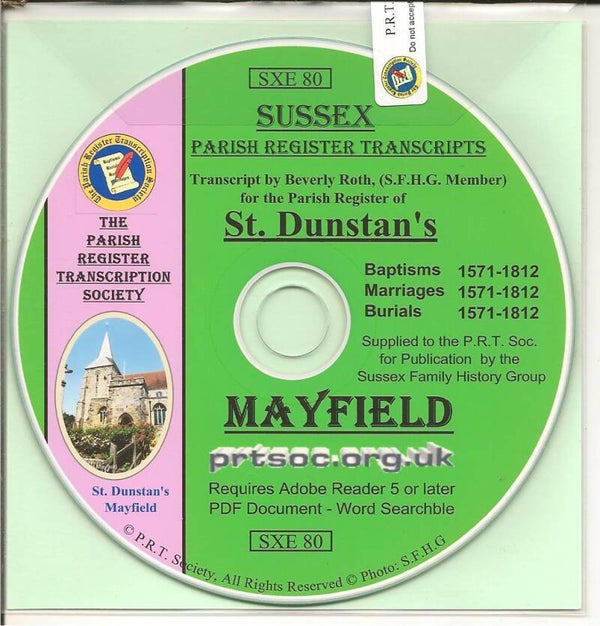 Mayfield Parish Records 1571 - 1812