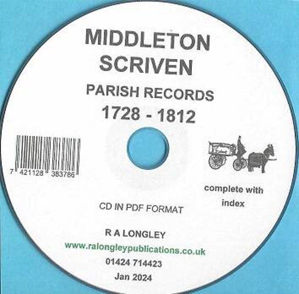 Middleton Scriven Parish Records 1728 - 1812