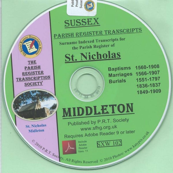 Middleton Parish Records 1560 - 1909