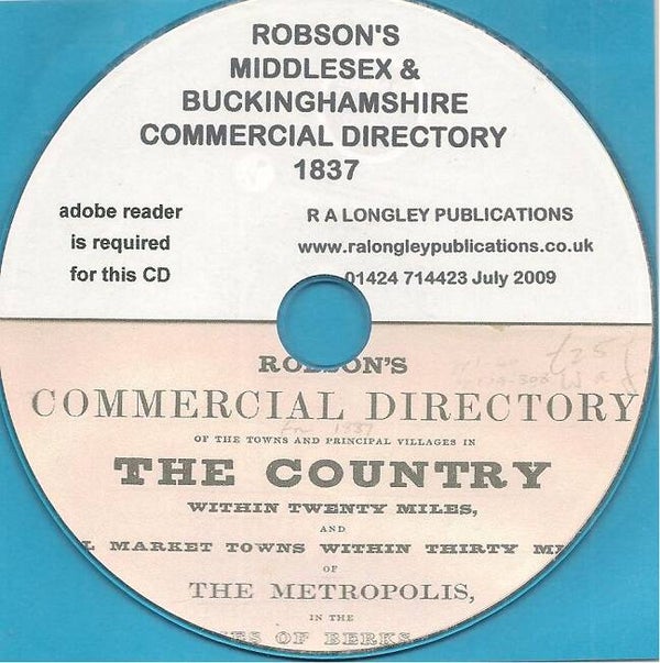Middlesex & Buckinghamshire 1837 Directory [Robinson's]