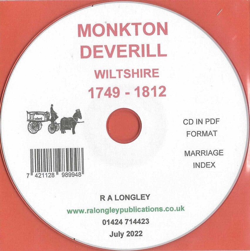 Monkton Deverill  Marriages 1749 to 1812