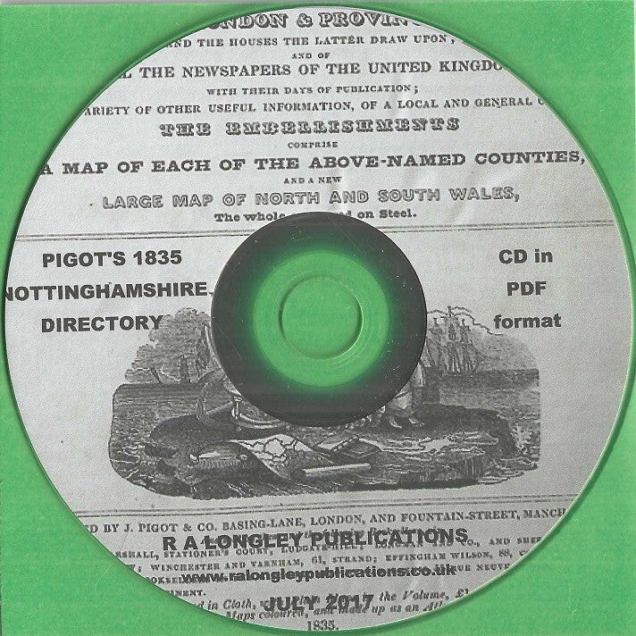 Nottinghamshire 1835 County Directory [Pigot’s]