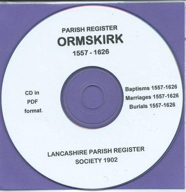 Ormskirk Parish Records 1557 - 1626