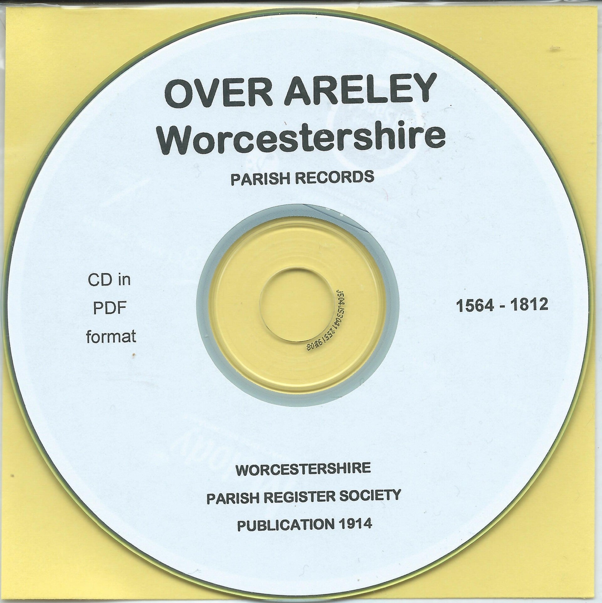 Over Areley Parish Records 1564 - 1812