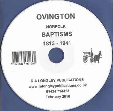 Ovington Baptismal Records 1813 - 1941