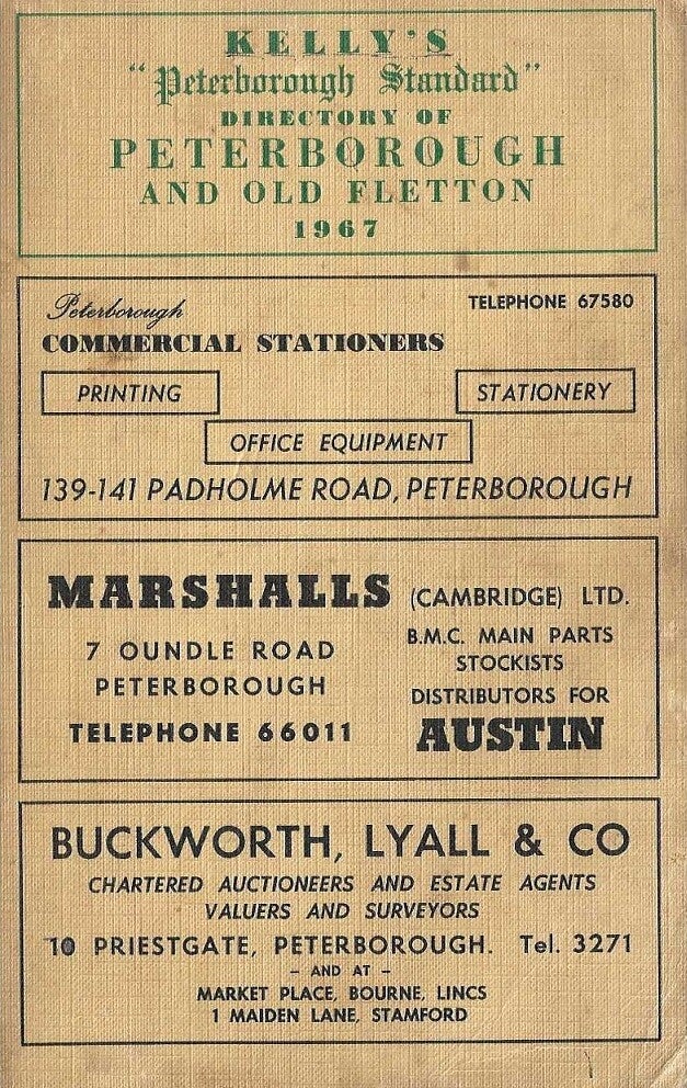 Peterborough 1967 Directory [Kelly's]