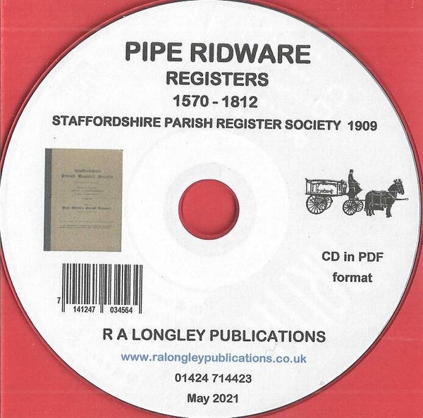 Pipe Ridware Parish Records 1570 - 1812
