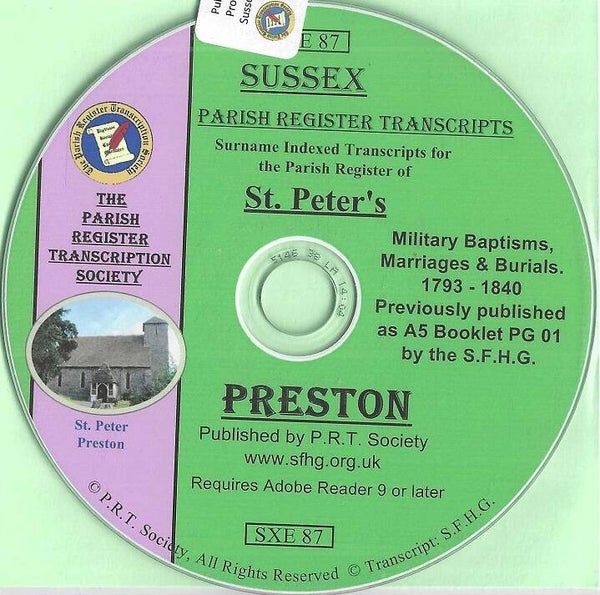 Preston Parish Records 1793 to 1840