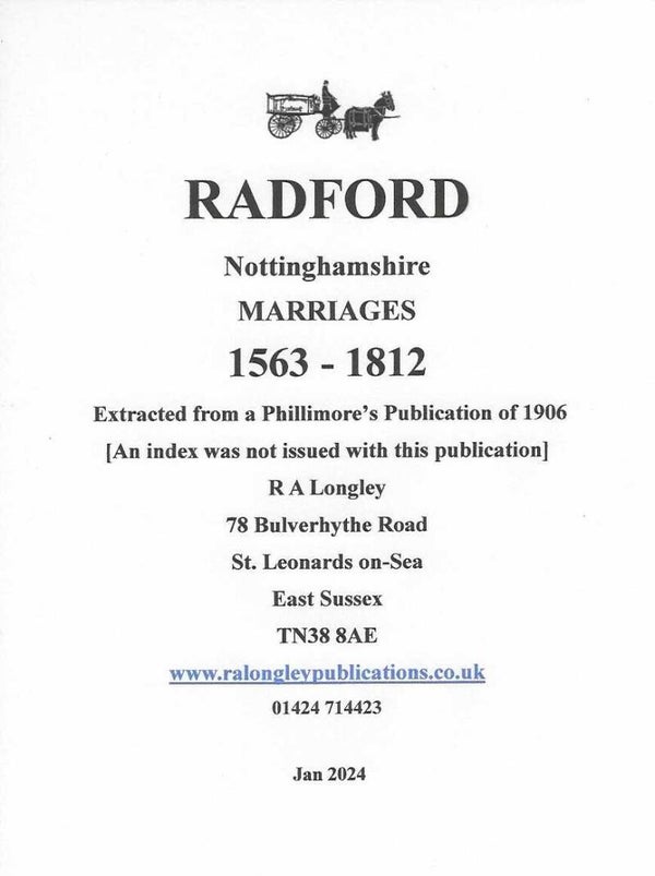 Radford Marriages 1563 - 1812