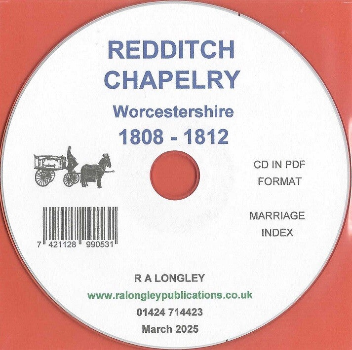 Redditch Chapelry Marriages 1808 - 1812
