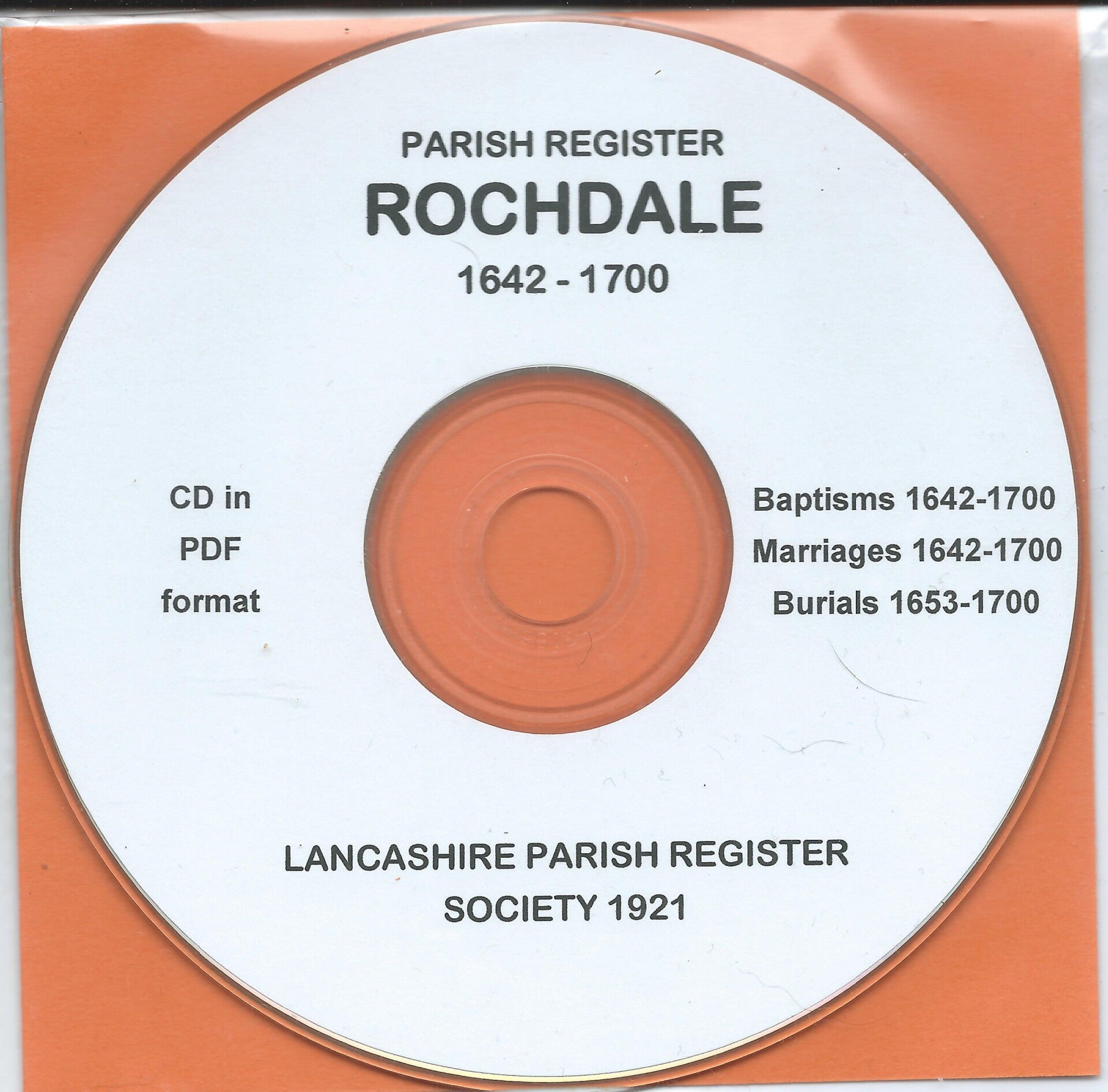 Rochdale Parish Records 1642 - 1700