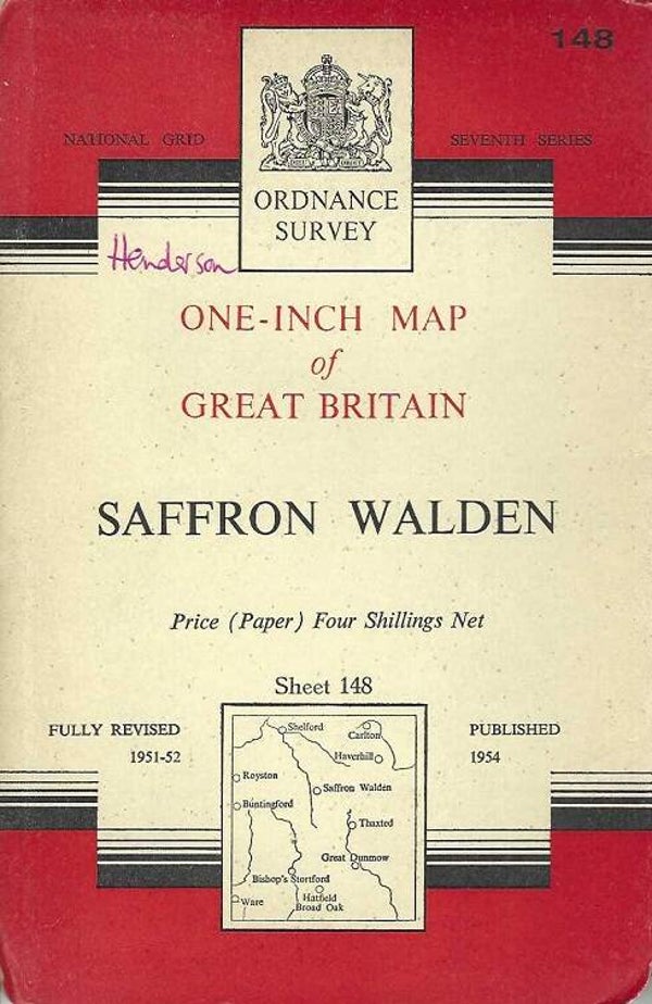 Saffron Walden [O/S No. 148] 1954