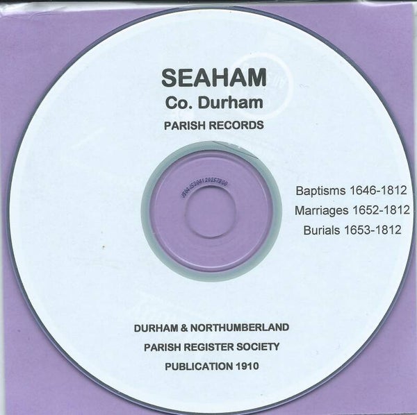 Seaham Parish Records 1646 to 1812