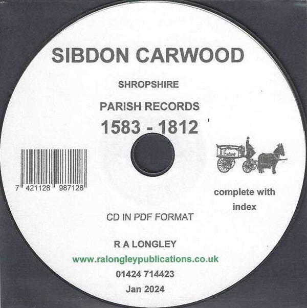 Sibdon Carwood Parish Records 1583 to 1812