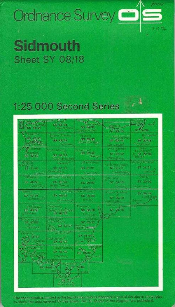 Sidmouth [O/S Sheet SY 08/18] 1971