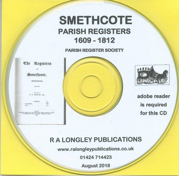 Smethcote Parish Records 1609 - 1812