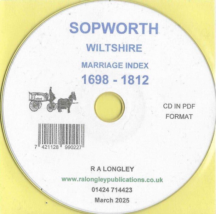Sopworth  Marriages  1698 to 1812