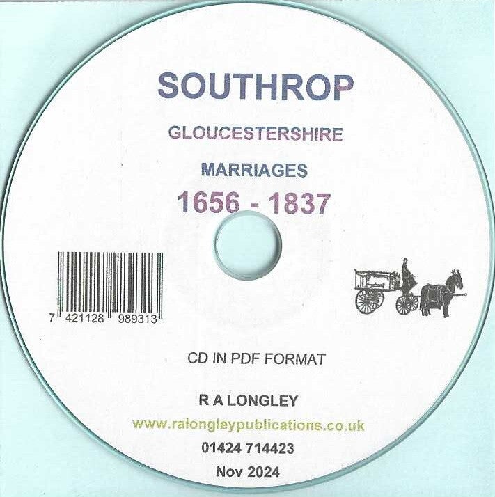 Southrop Marriage Records 1656 – 1837