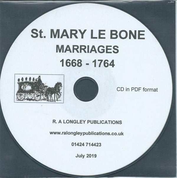 St. Mary le Bone Marriage Records 1668 – 1764