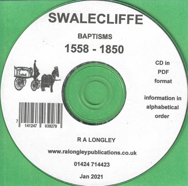 Swalecliffe Baptism Index 1558 – 1850