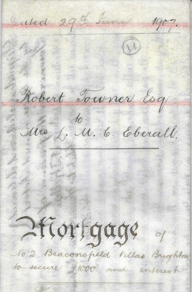 Towner / Eberall Mortgage Deed 1907
