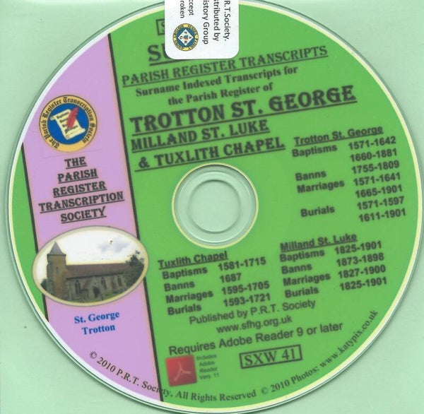 Trotton Parish Records & Tuxlith Chapel & Milland St. Luke