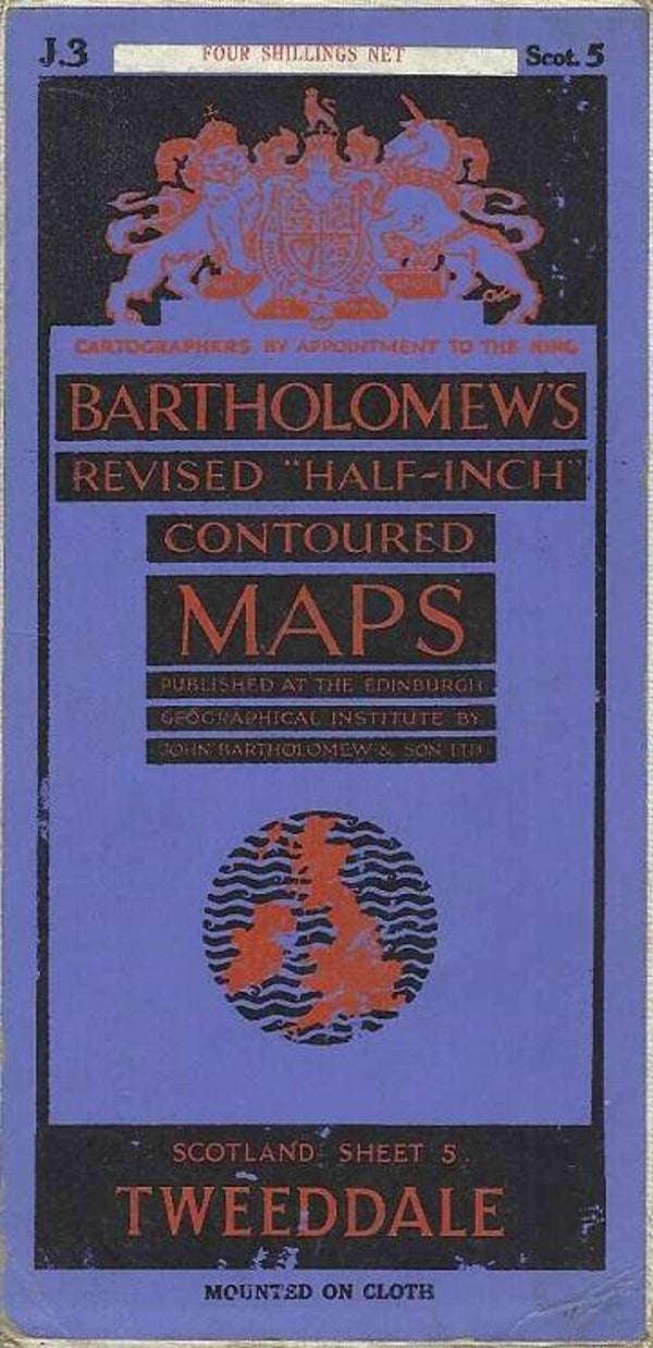 Tweeddale [Bartholomews Map No. Scot 5] 1937