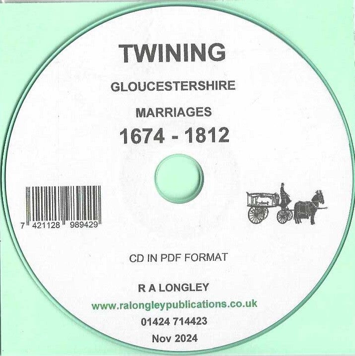 Twining Marriage Records 1674 – 1812