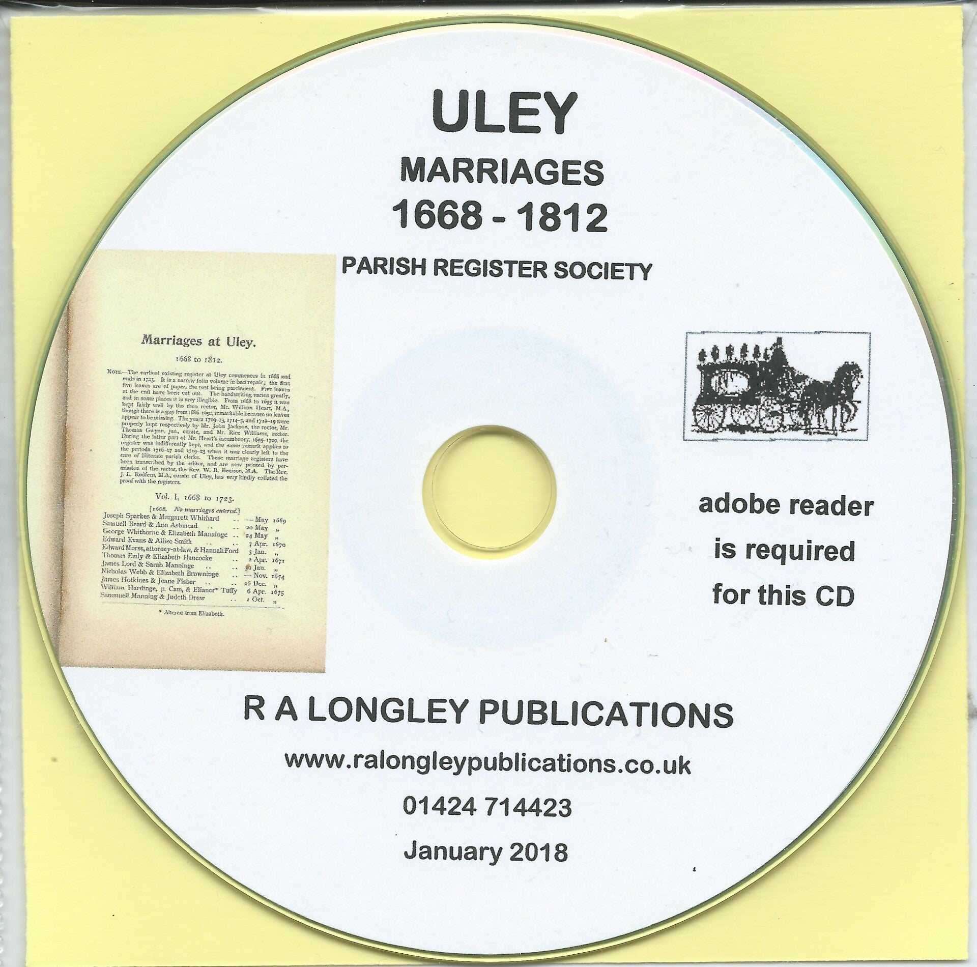 Uley Marriage Records 1668 – 1812