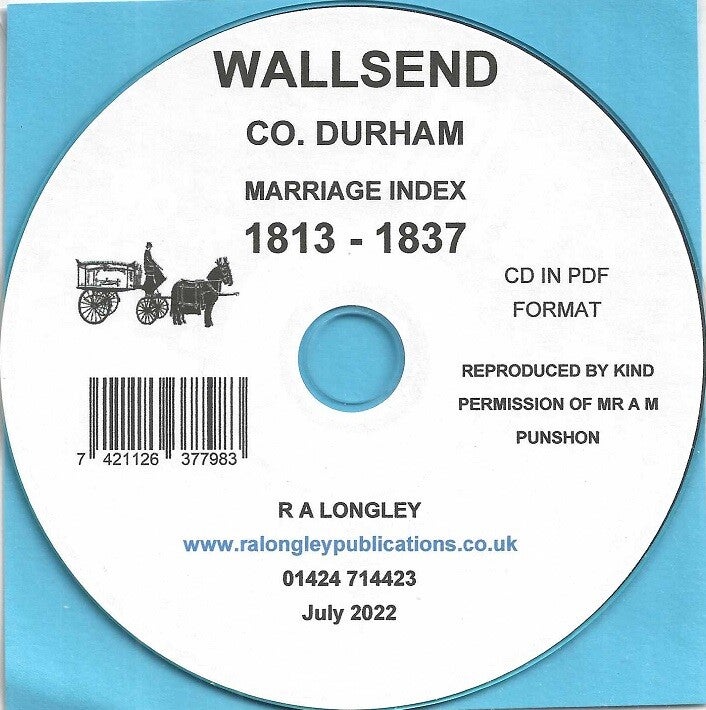 Wallsend  Marriages 1813 to 1837