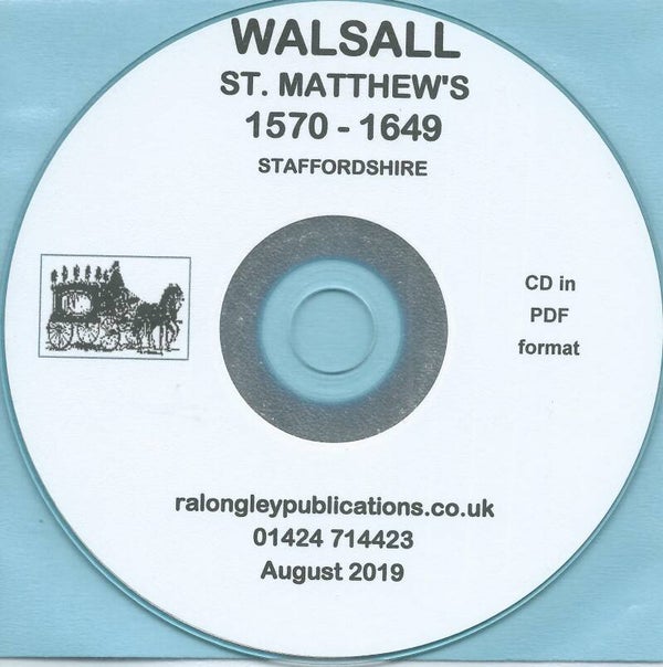 Walsall St. Matthew's Parish Records 1570 - 1649