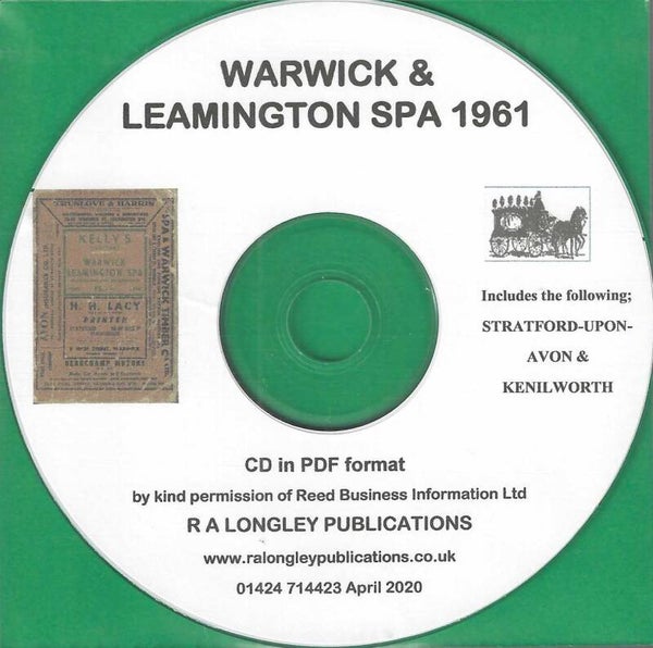 Warwick & Leamington Spa 1961 Directory [Kelly's]