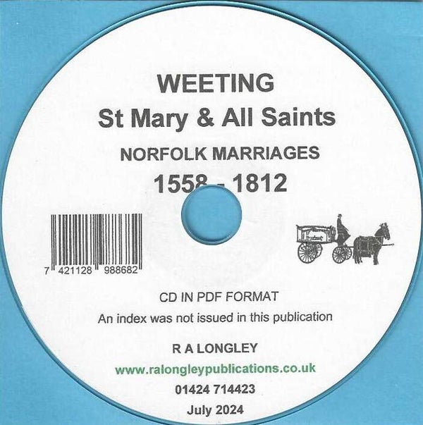 Weeting Marriage Records 1558 - 1837 [St Mary & All Saints]