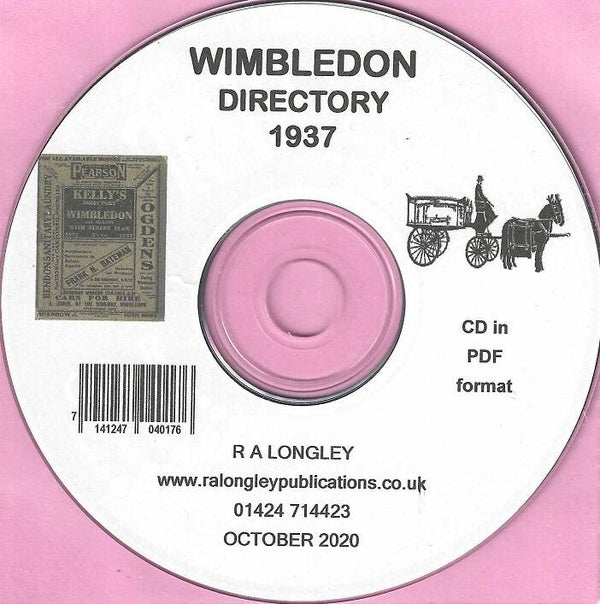 Wimbledon [incl. Merton] Directory 1937 [Kelly’s]