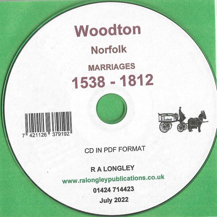 Woodton Marriage Records 1538 - 1812